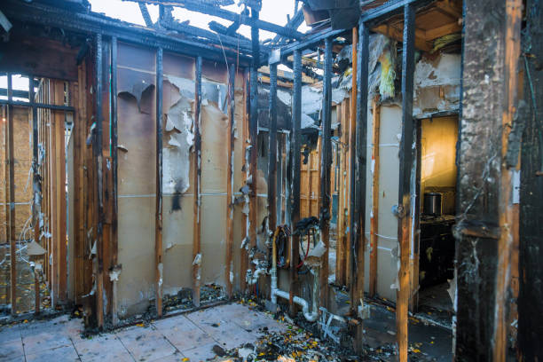 Professional Emergency Fire Damage Restoration technician working in Woodstock, MD